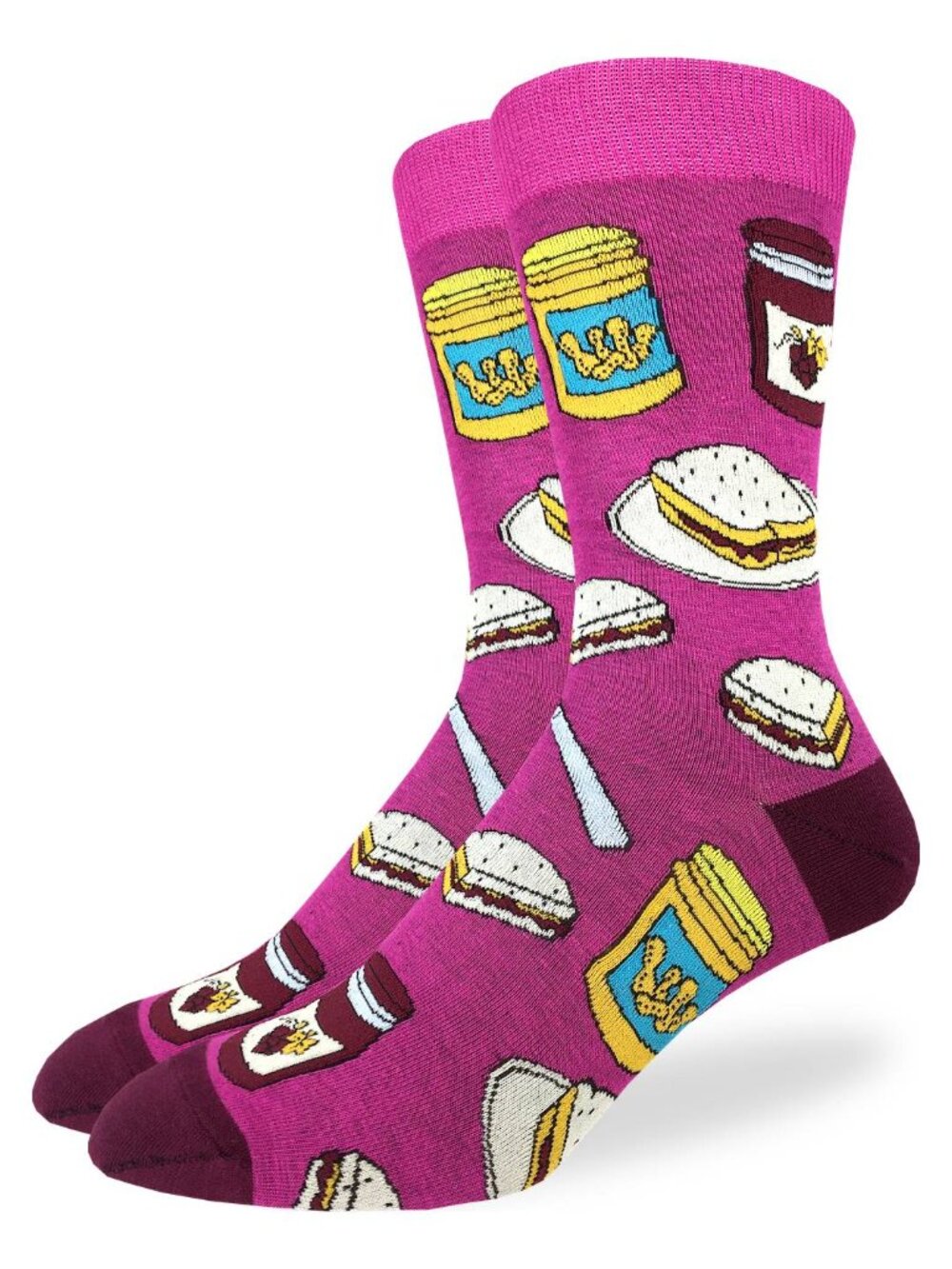 Men's Good Luck Sock Crew Socks | Peanut Butter & Jam Socks | NWT
